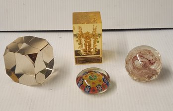 Four Assorted Paperweights