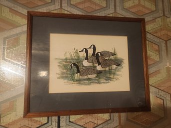 Painting Of Canadian  Geese By Gloria Goostray