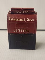 Cast Iron Mailbox Still Bank Souvenir From Dearborn Michigan