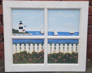 Decorative Faux Window With Ocean View
