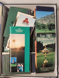 Collection Of Sixty Three Vintage Golf Pamphlets
