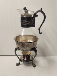 F.B.Rogers Silver Plated Coffee Pot On Warming Stand