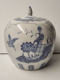 Blue And White Chinese Porcelain Ginger Jar