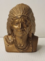 Cast Iron Indian Chief Indian Head Bank Still Bank