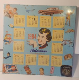 1984 French Tin Lithographed Calendar