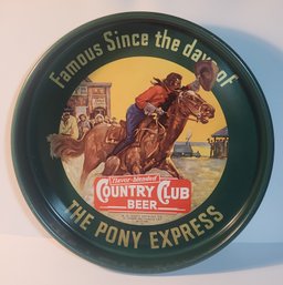 Country Club Beer Pony Express Tray