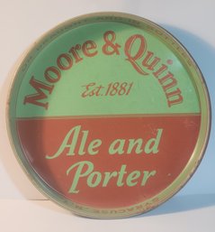 Moore & Quinn Ale And  Porter Advertising Tray
