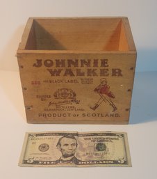 Wooden Johnnie Walker Nip Advertising Box