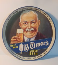 West Bend Old Timer's Larger Beer Advertising Tray