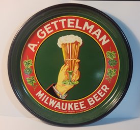 A. Gettelman Milwaukee Beer Advertising Tray