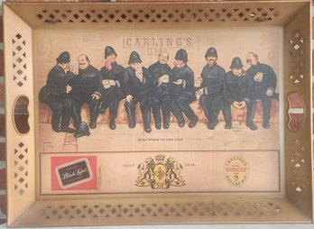 Large Carling's 'nine Pints Of The Law'adbertising Tray