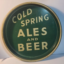 Cold Spring Ales And Beer Advertising Tray