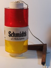 Schmidt's Of Philadelphia.Hanging Advertising.Lamp With Original Bracket