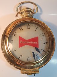 Budweiser Hanging Illuminating Pocket Watch Clock