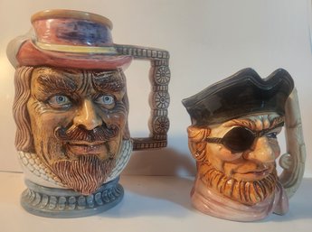 Two Ceramic Character Jugs