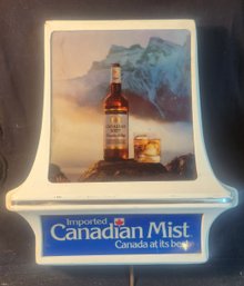 Canadian Mist Whiskey Illuminating Advertising Sign