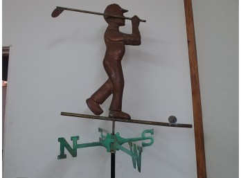 Copper Golfer Weathervane