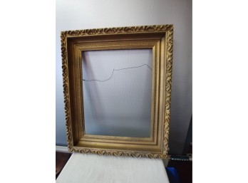 Antique Gold Painted Wood And Gesso Picture Frame