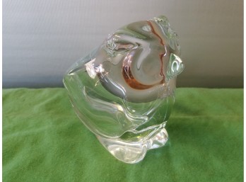 Mid-Century Modern Crystal Owl Candy Dish