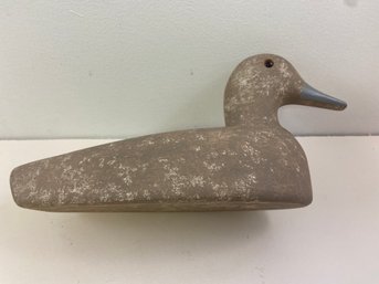 Hand Carved & Painted Folk Art Wooden Duck Decoy CEJ