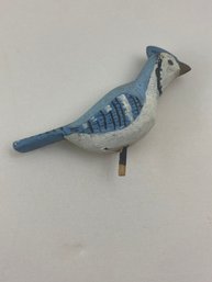 Mid 20th Century Hand Carved & Painted Blue Jay Folk Art