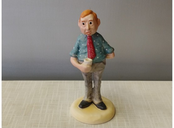 Artist Signed Goebel Figurine Of Corporate Man With Coffee Mug