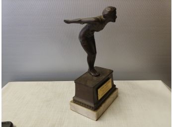 1929 Lake Waban Swimming Trophy High Score