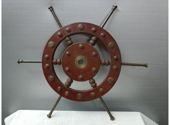 Unusual Metal And Catalin Plastic Ship's Wheel