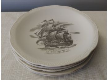 5 Home Lines Porcelain Ship Decorated Plates