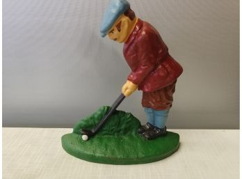 Cast Iron Golfer Doorstop