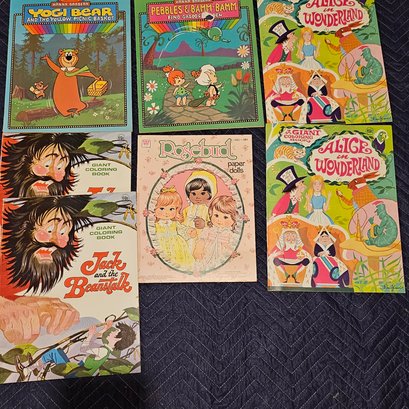 Lot Of Giant Coloring Books And Paper Dolls Unused