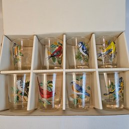 Vintage Bird Drinking Glasses In Original Box