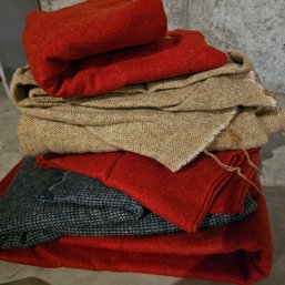 Vintage Wool Material Sewing Lot
