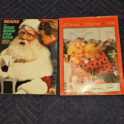 1986 And 87 Christmas Catalogs, Sears And Penny's