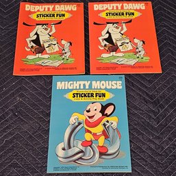 Unused,  Mighty Mouse And Deputy Dawg Sticker Books