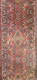 Karastan Sarouk Runner - Hand Made Wool Rug - 12 Feet