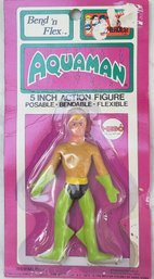 Rare, 1972, Mego Bend 'n Flex  Aquaman  5' Figure On The Card