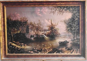 1880,  Hermann Herzog (1832-1932)  Signed Oil On Canvas Painting