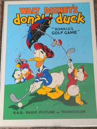 Walt Disney Donald Duck Serigraph Titled ' Donald's Golf Game'