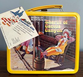 Brand New With Tags!  1982 Mcdonald's Aladdin Lunch Box And Thermos