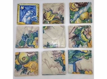 Lot Of 9,  Ceramic Tiles 5' X 5'