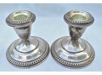 Sterling Silver, Empire, Weighted Candle Holders