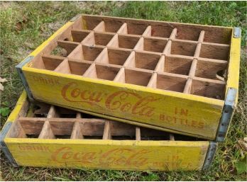 2- Wooden Coca-cola Crates