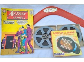 Comic, Boomerang, And Movie Reels