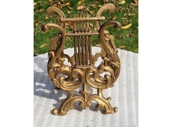 Antique, Metal, Lyre Sheet Music Holder