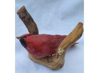 6.5' Wood Carved Cardinal Bird