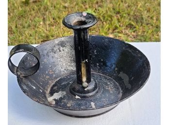 Old, Tin Push Up Candle Holder