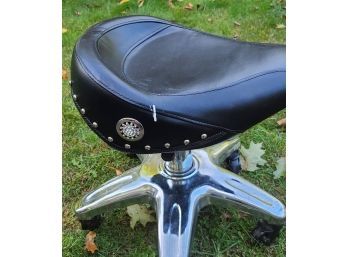 Leather, Larin Pneumatic Biker Stool