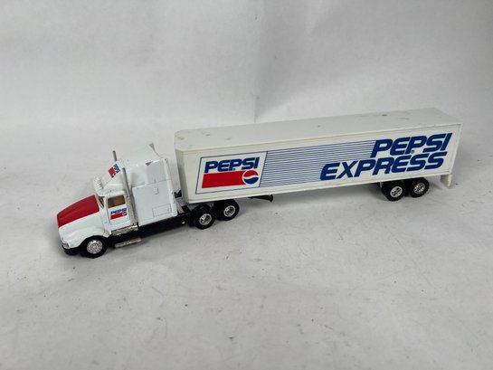 Road Champs Pepsi Express Die Cast Metal Semi-Tractor & Plastic Trailer