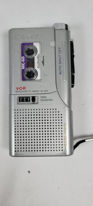 VTG Sony M-540V Microcassette-Corder VOR Silver Voice Activated Recorder